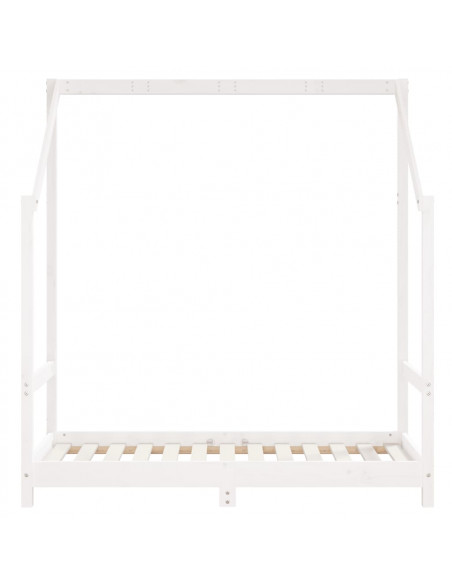 Giroletto per Bambini Bianco 2x(70x140)cm Legno Massello Pino