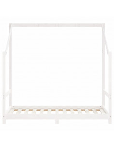 Giroletto per Bambini Bianco 2x(80x160)cm Legno Massello Pino