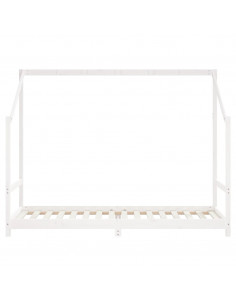 Giroletto per Bambini Bianco 2x(80x200) cm Legno Massello Pino