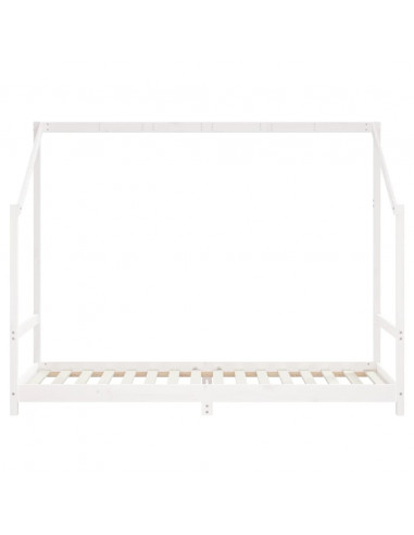 Giroletto per Bambini Bianco 2x(80x200) cm Legno Massello Pino