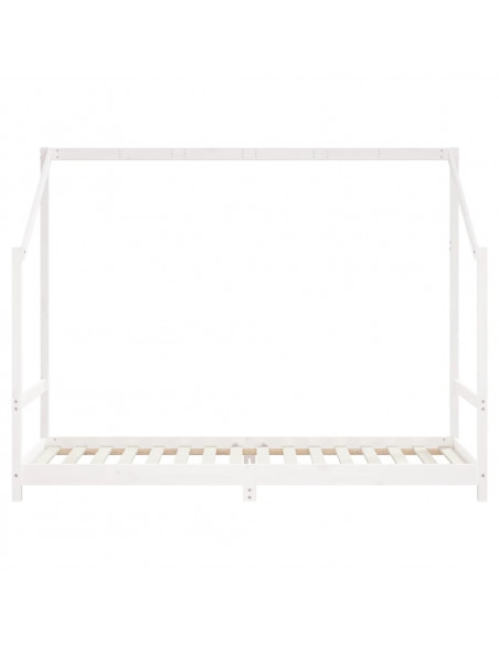 Giroletto per Bambini Bianco 2x(80x200) cm Legno Massello Pino