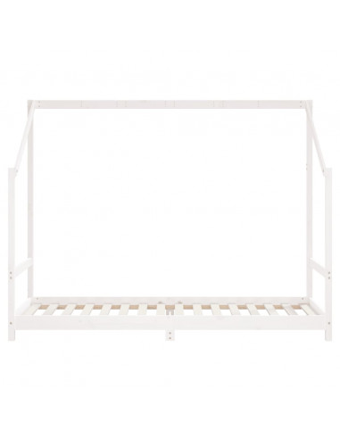Giroletto per Bambini Bianco 2x(90x200) cm Legno Massello Pino