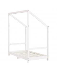 Giroletto per Bambini Bianco 70x140cm in Legno Massello di Pino