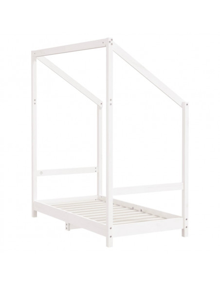 Giroletto per Bambini Bianco 70x140cm in Legno Massello di Pino