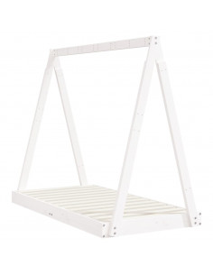 Giroletto per Bambini Bianco 70x140cm in Legno Massello di Pino