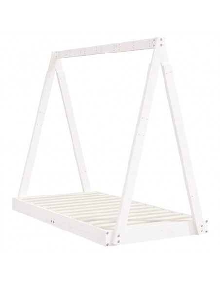 Giroletto per Bambini Bianco 70x140cm in Legno Massello di Pino