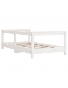 Giroletto per Bambini Bianco 70x140cm in Legno Massello di Pino