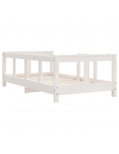 Giroletto per Bambini Bianco 70x140cm in Legno Massello di Pino