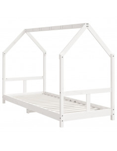 Giroletto per Bambini Bianco 80x200cm in Legno Massello di Pino