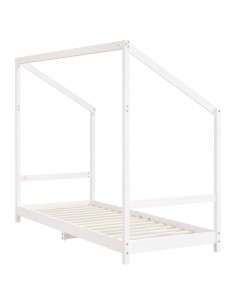 Giroletto per Bambini Bianco 80x200cm in Legno Massello di Pino