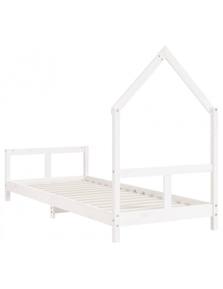 Giroletto per Bambini Bianco 80x200cm in Legno Massello di Pino