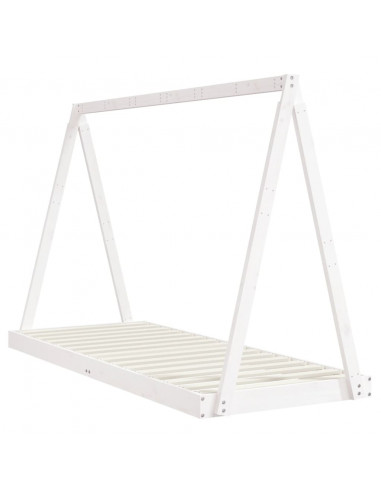 Giroletto per Bambini Bianco 80x200cm in Legno Massello di Pino