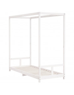 Giroletto per Bambini Bianco 80x200cm in Legno Massello di Pino