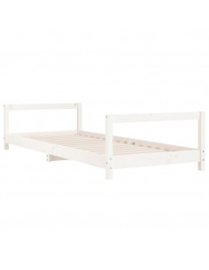 Giroletto per Bambini Bianco 90x200cm in Legno Massello di Pino