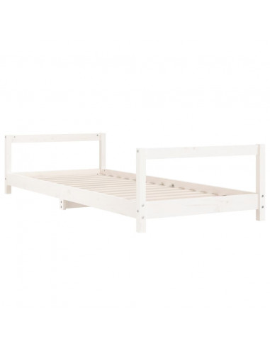 Giroletto per Bambini Bianco 90x200cm in Legno Massello di Pino