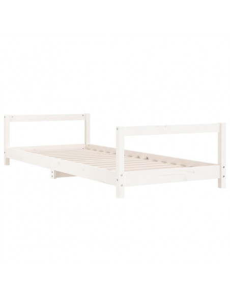 Giroletto per Bambini Bianco 90x200cm in Legno Massello di Pino