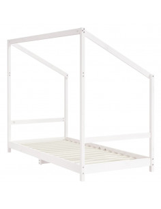 Giroletto per Bambini Bianco 90x200cm in Legno Massello di Pino
