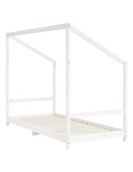 Giroletto per Bambini Bianco 90x200cm in Legno Massello di Pino