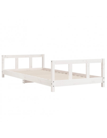 Giroletto per Bambini Bianco 90x200cm in Legno Massello di Pino