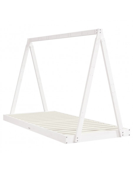 Giroletto per Bambini Bianco 90x200cm in Legno Massello di Pino