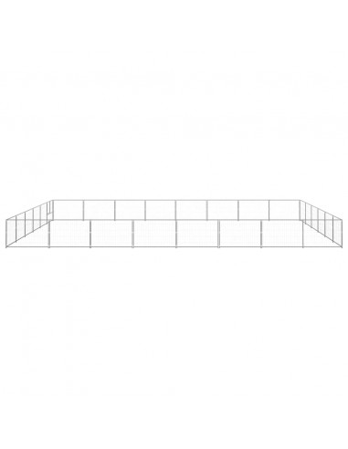 Gabbia per Cani Argento 48 m² in Acciaio