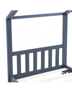 Giroletto per Bambini Grigio in Massello di Pino 70x140 cm
