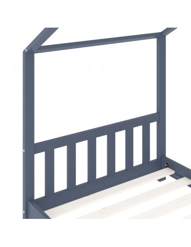 Giroletto per Bambini Grigio in Massello di Pino 90x200 cm