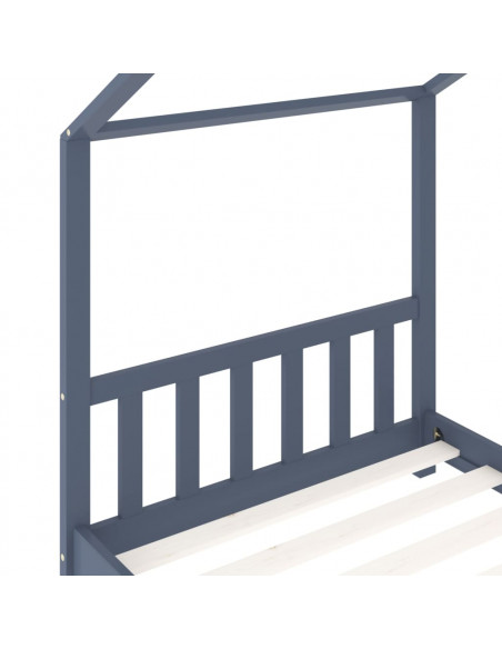 Giroletto per Bambini Grigio in Massello di Pino 90x200 cm