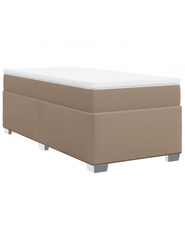 Giroletto a Molle con Materasso Cappuccino 90x200 cm Similpelle