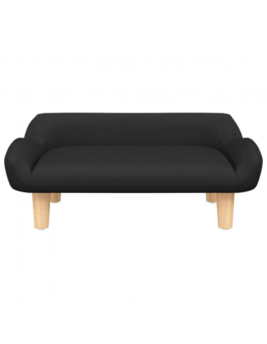 Divano per Bambini Nero 70x40x24 cm in Tessuto