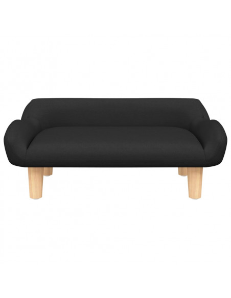 Divano per Bambini Nero 70x40x24 cm in Tessuto
