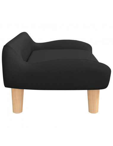 Divano per Bambini Nero 70x40x24 cm in Tessuto