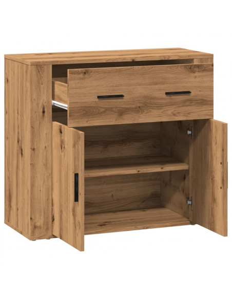 Credenza Rovere Artigianale 80x33x70 cm in Truciolato