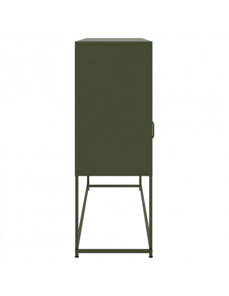 Credenza Verde Oliva 100,5x39x107 cm Acciaio Laminato a Freddo