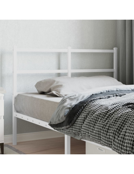 Testiera in Metallo Bianco 120 cm