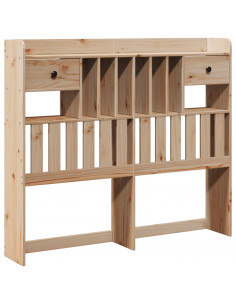 Testiera con Ripiani 135 cm in Legno Massello di Pino 2