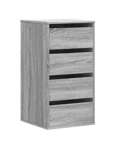 Cassettiera Angolare Grigio Sonoma 40x41x76cm Legno Multistrato