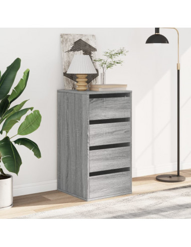 Cassettiera Angolare Grigio Sonoma 40x41x76cm Legno Multistrato