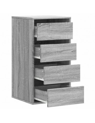 Cassettiera Angolare Grigio Sonoma 40x41x76cm Legno Multistrato