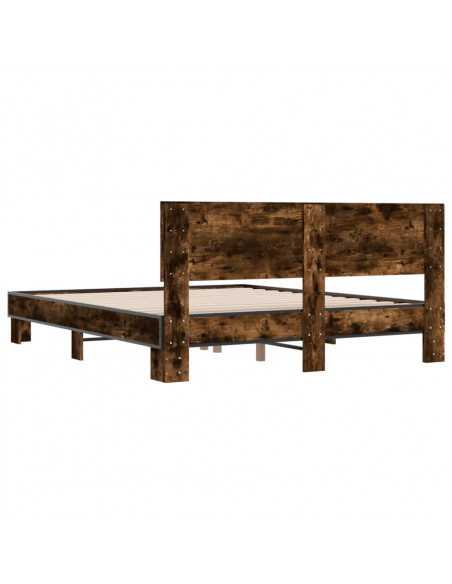 Giroletto Rovere Fumo 160x200 cm in Legno Multistrato Metallo