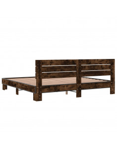 Giroletto Rovere Fumo 200x200 cm in Legno Multistrato e Metallo