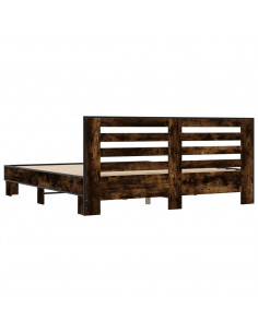 Giroletto Rovere Fumo 200x200 cm in Legno Multistrato e Metallo