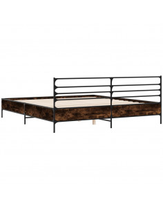 Giroletto Rovere Fumo 200x200 cm in Legno Multistrato e Metallo