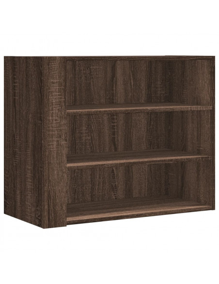 Armadietto a Muro Rovere Marrone 75x35x60 cm in Truciolato
