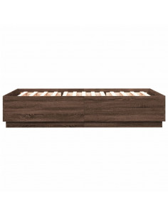 Giroletto Luci LED Rovere Marrone 140x200 cm Legno Multistrato 2