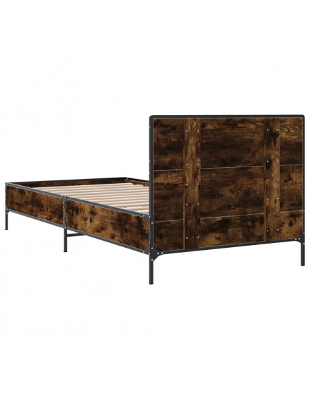 Giroletto Rovere Fumo 90x190 cm in Legno Multistrato e Metallo
