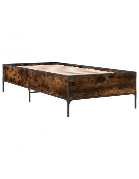 Giroletto Rovere Fumo 90x190 cm in Legno Multistrato e Metallo