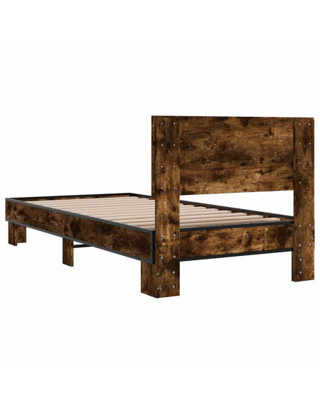 Giroletto Rovere Fumo 90x200 cm in Legno Multistrato e Metallo