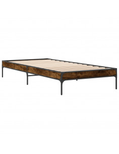 Giroletto Rovere Fumo 90x200 cm in Legno Multistrato e Metallo