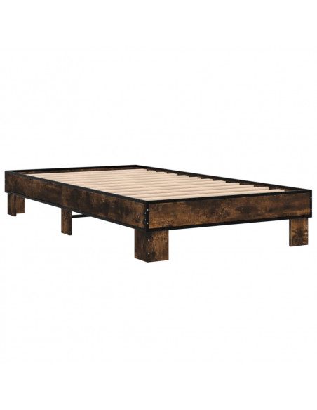 Giroletto Rovere Fumo 90x200 cm in Legno Multistrato e Metallo